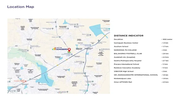 Sattva Songbird Location Map